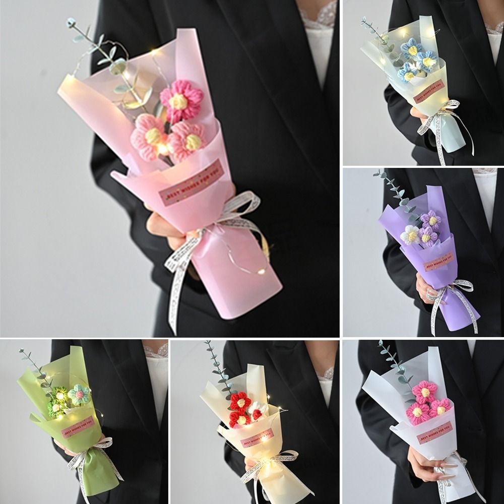 Photography Artificial Lighting - Bouquet de fleurs en crochet tricoté