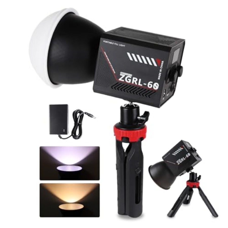 Photography Lighting Spotlight - Lampe vidéo LED COB 60W portable