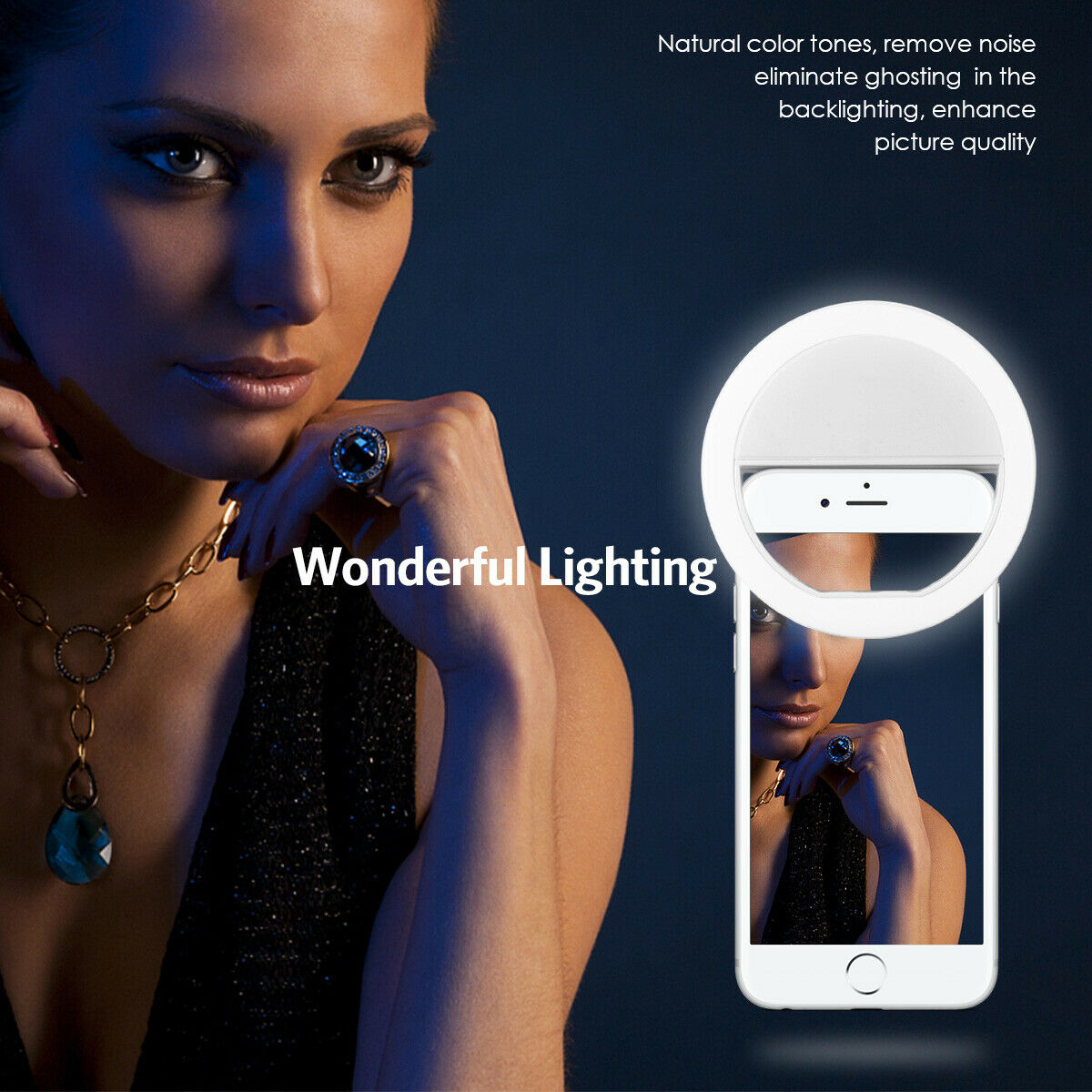 Photography Lighting Set Up - Anneau lumineux LED pour selfie avec