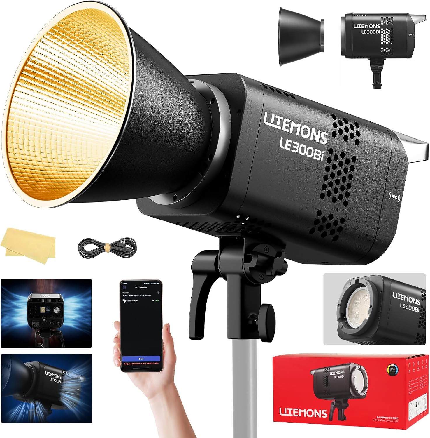 Photography Video Lighting Kit - Kit d'éclairage vidéo LED RGB, 3