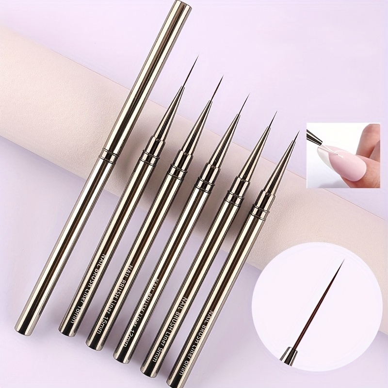 Coloured Gel Set - Pinceaux pour Nail Art, 5 pièces,