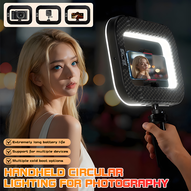 Photography Artificial Lighting - Roreta Anneau lumineux LED portable rechargeable