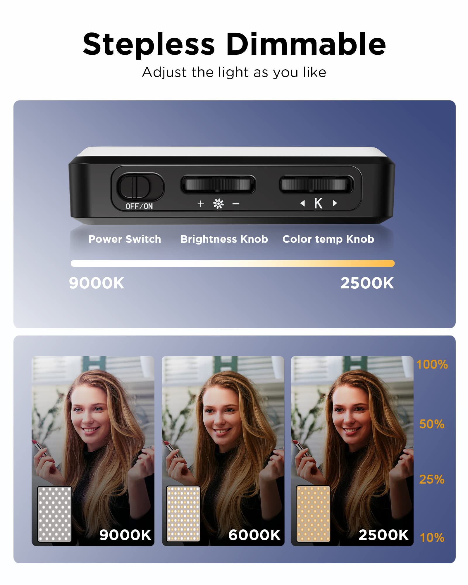 LED Selfie lumière 3000Mah 120 - Photography Lighting Circle avis et prix