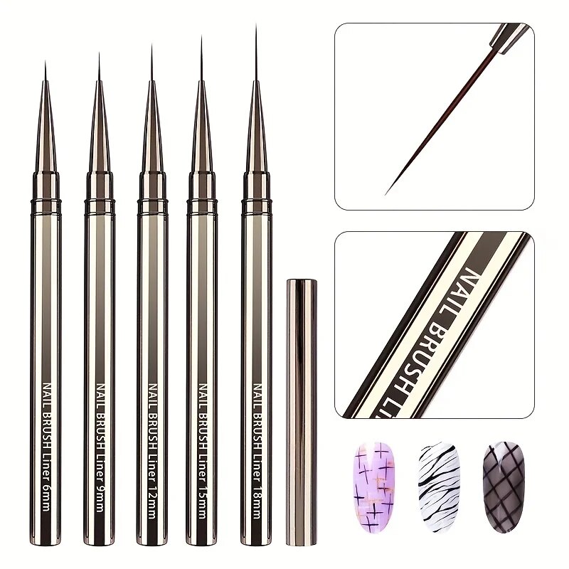 Pinceaux pour Nail Art, 5 pièc - Coloured Gel Set avis et prix