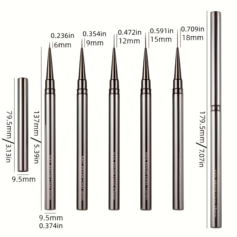 Pinceaux pour Nail Art, 5 pièc - Coloured Gel Set avis et prix