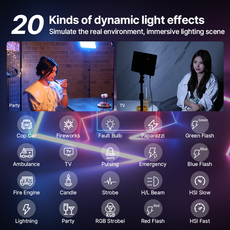 Ulanzi LT003 15W RGB lumière v - Photography Lighting Diagram avis et prix