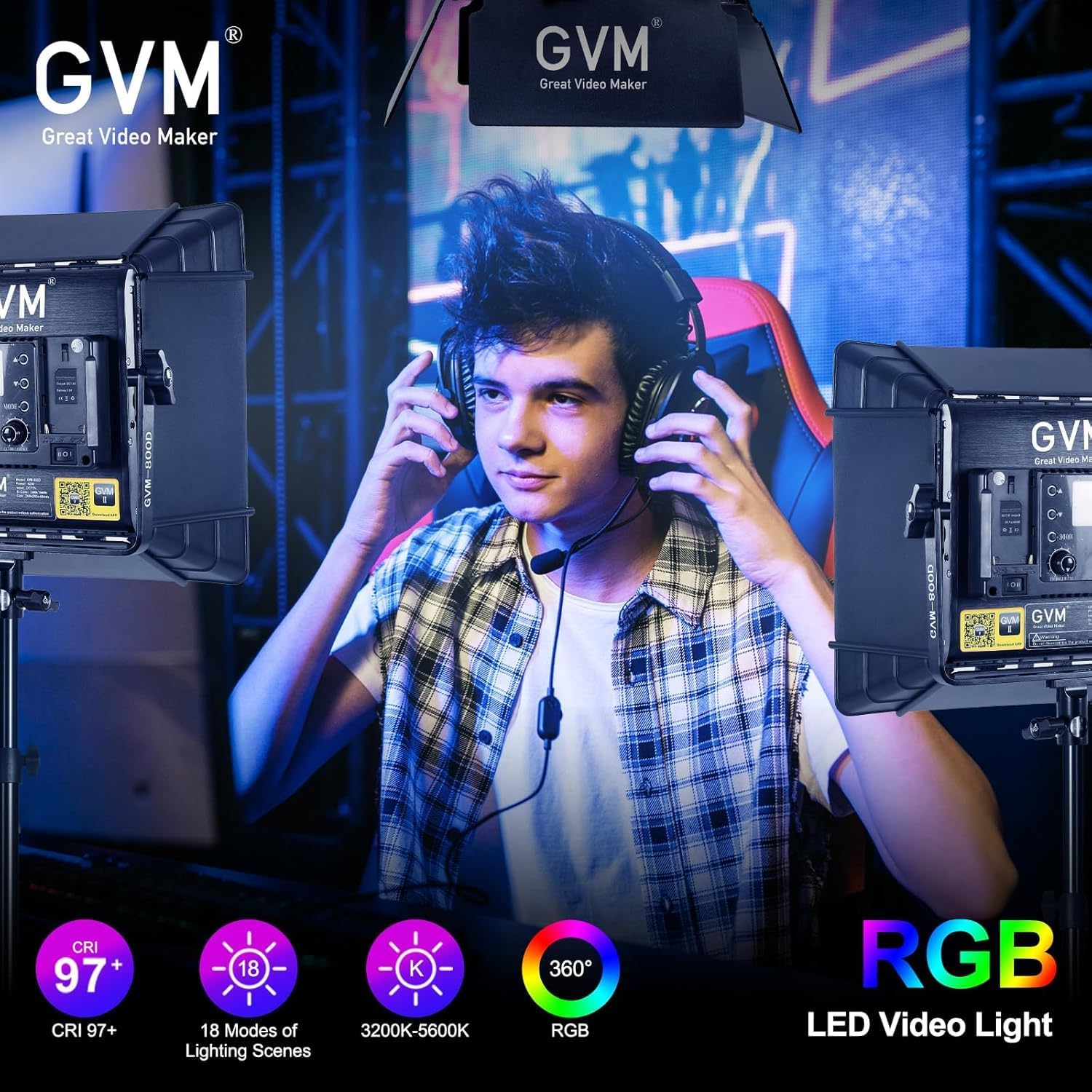 Kit d'éclairage vidéo LED RGB, - Photography Video Lighting Kit avis et prix